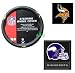 2-Piece Minnesota Vikings Automotive Interior Gift Set - One Official NFL Licensed Steering Wheel Cover and One Official NFL Licensed Team Helmet Logo Air Freshener Pine Forest Scent