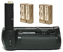 Opteka Battery Pack Grip for Nikon D80 & D90 Digital SLR with 2 EN-EL3e Batteries (4000 mAh Total)