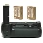 Opteka Battery Pack Grip for Nikon D80 & D90 Digital SLR with 2 EN-EL3e Batteries (4000 mAh Total)