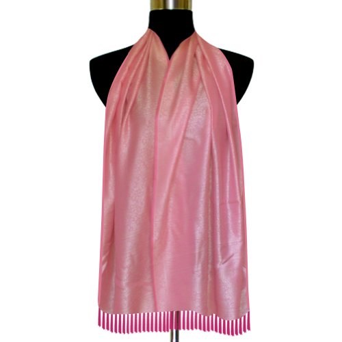 Best Selling Handmade Self Design Semi Silk Rectangular Scarf, A gift For Her (Free Shipping) scrf0045r