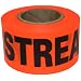Presco CUAROGBK99-658 150' Length x 1-1/2" Width, PVC Film, Arctic Orange Glo Printed Roll Flagging, Legend "Streamside Management Zone" (Pack of 108)
