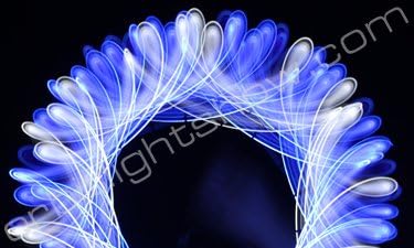 4-light Morphos Purple Blue White LED Rave Orbital Orbit Light Show