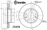Brembo 25898 Front Disc Brake Rotor