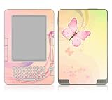 Pink Butterfly Decorative Protector Skin Decal Sticker for Amazon Kindle 2 (6" LCD, 2nd Gen) E-Book Reader