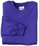 NEW Hanes Beefy-T - 100% Cotton Long Sleeve T-Shirt Purple-2XL