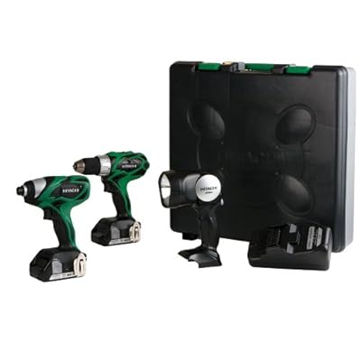 Factory-Reconditioned: Hitachi KC18DHL 18-Volt Lithium-Ion 3-Tool Combo Kit