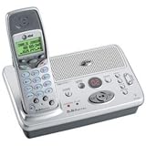 ATT5640 E5640 One-Line Cordless Phone with Three-Line LCD Display, Silver/Gray