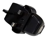 Max Value UK Mains, Dual USB Device Charger - Black