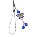 Hand Crafted Cellular Phone Charm - Bead Butterfly - Blue