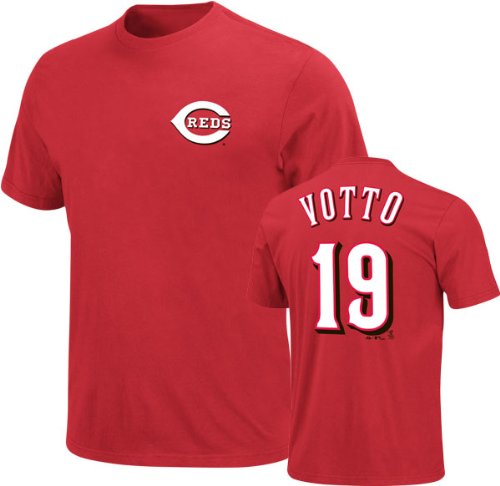 Joey Votto Majestic Red Name and Number Cincinnati Reds Youth T-Shirt