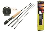 Forrester Fly Set 2,85 m zum Fliegenfischen mit Fliegenrute, Rolle, Schnur, Fliegen