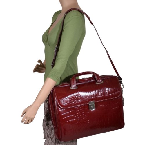 Siamod 35516 Settembre Italian Leather Medium Ladies Laptop Brief (Cherry Red) Siamod 35516 Settembre Italian Leather Medium Ladies Laptop Brief (Cherry Red)