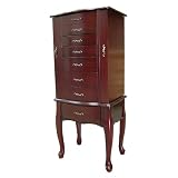 Cherry Wood Jewelry Armoire - 39