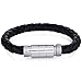 Mens Fancy Buckle Stainless Steel Black Woven title=