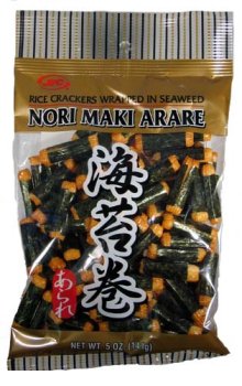 JFC - Nori Maki Arare (rice crackers wrapped in seaweed) 5 Oz.