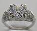 Estate Diamond Platinum Engagement Ring Mounting