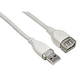 Hama USB Extension cable, White, 1m