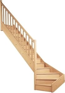 Geschosstreppe 1/4 gewendelt Raumspartreppe Treppe Holztreppe