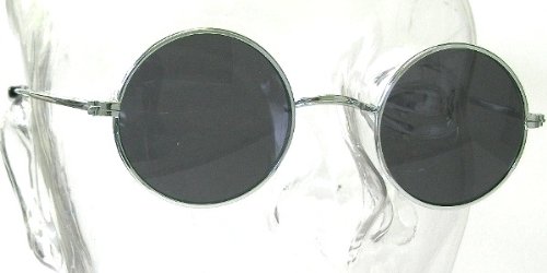 ◆丸メガネ◆サングラス　昭和レトロ復刻版　silver/black