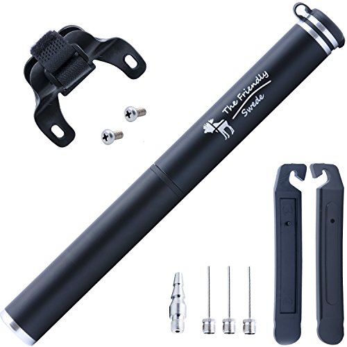 The Friendly Swede Alloy Mini Bike Pump, Black