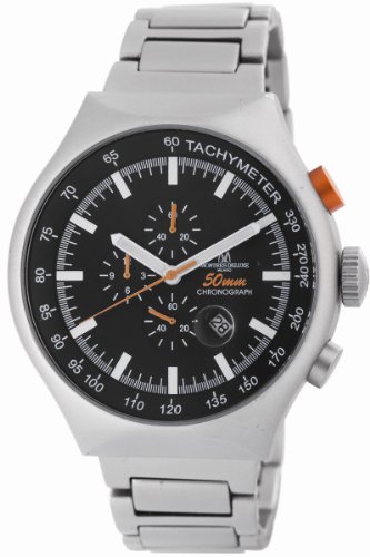 Montres De Luxe Men's 50 MM SILVER Aluminum Chronograph Tachymeter Watch