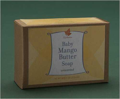 All Natural Baby Mango Butter Soap, Unscented and Handmade