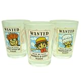 ワンピース《億超えのルーキー》ショットグラス3個セット☆アニメキャラクター食器（お酒ミニグラス）通販☆