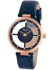 Kenneth Cole New York Womens KC2643 Transparent Classic Round See-Thru Dial Watch