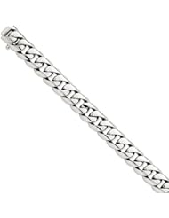 8.0 mm Solid 14K White Gold High Polish Classic Miami Cuban Curb Link Chain Necklace 20" - 30" Available