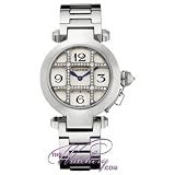 Cartier Pasha Ladies' Watch 18K White Gold Silver Dial Diamond Grid WJ11934G by Cartier