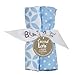 Trend Lab Logan 4 Pack Burp Cloth Set - 4 Deluxe Burp Cloths, Dot, Stripe, Circle and Stripe Print, Blue, Gray and White, White Cotton Terry Cloth, 10 in x 13 in