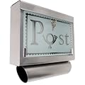 Edelstahl Briefkasten mit Zeitungsrolle