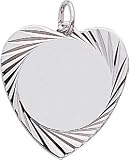 Disc: Diamond Cut Heart Charm by Rembrandt Charms