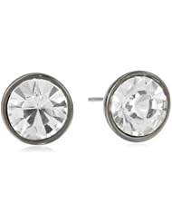 Nine West "Crystal Ball" Hematite-Tone Crystal Stud Earrings