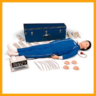 Nasco - White CPARLENE Full Manikin with Memory and Printer, Sanitary Head & Molded Hair