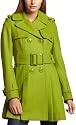 Miss Sixty Women's Belted Wool Coat With Pleated Skirt