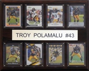 Pittsburgh Steelers Plaque - Troy Polamalu 12''x15'' 8 Card