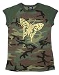 Girl's Camo T-shirt with Gold Butterfly