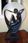 Art Deco Naked Lady Ball Table Iron Table Lamp Light