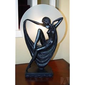 Art Deco Naked Lady Ball Table Iron Table Lamp Light