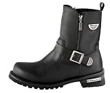 Milwaukee Motorcycle Clothing Company Afterburner Size 10C Black Leather Women's Boots