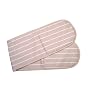 Rushbrookes Butchers Stripe Double Oven Glove Pink