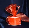 Sheer Organza Ribbon Mono Edge - 1.5" - 25 Yards (75 FT) - Orange