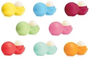 EOS Lip Balm - Strawberry Sorbet, Lemon Drop, Honeysuckle Honeydew, Summer Fruit, Sweet Mint, Tangerine, Pomegranate and Blueberry (Pack of 8)