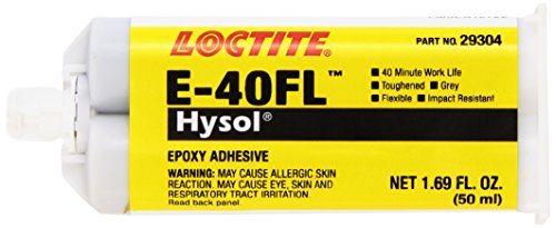 Loctite 237102 Gray 079340-29304-CQ E-40FL Hysol Epoxy Structural Adhesive, Flexible, 50 mL Dual Cartridge