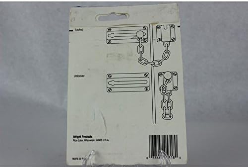 Chain Door Guard Wright Products Screen Door Hardware V988BR Polished Brass