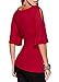 Annflat Women's V Neck Cold Shoulder Trumpet Sleeve Wrap Top T-shirts Large Burgundy