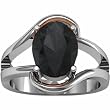 14K White Gold Onyx Ring