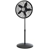 Lasko 1827 Adjustable Elegance and Performance Pedestal Fan, 18-Inch, Black