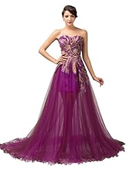 Embroidered Lace-Up Sweetheart Chiffon/Satin Evening Dress 